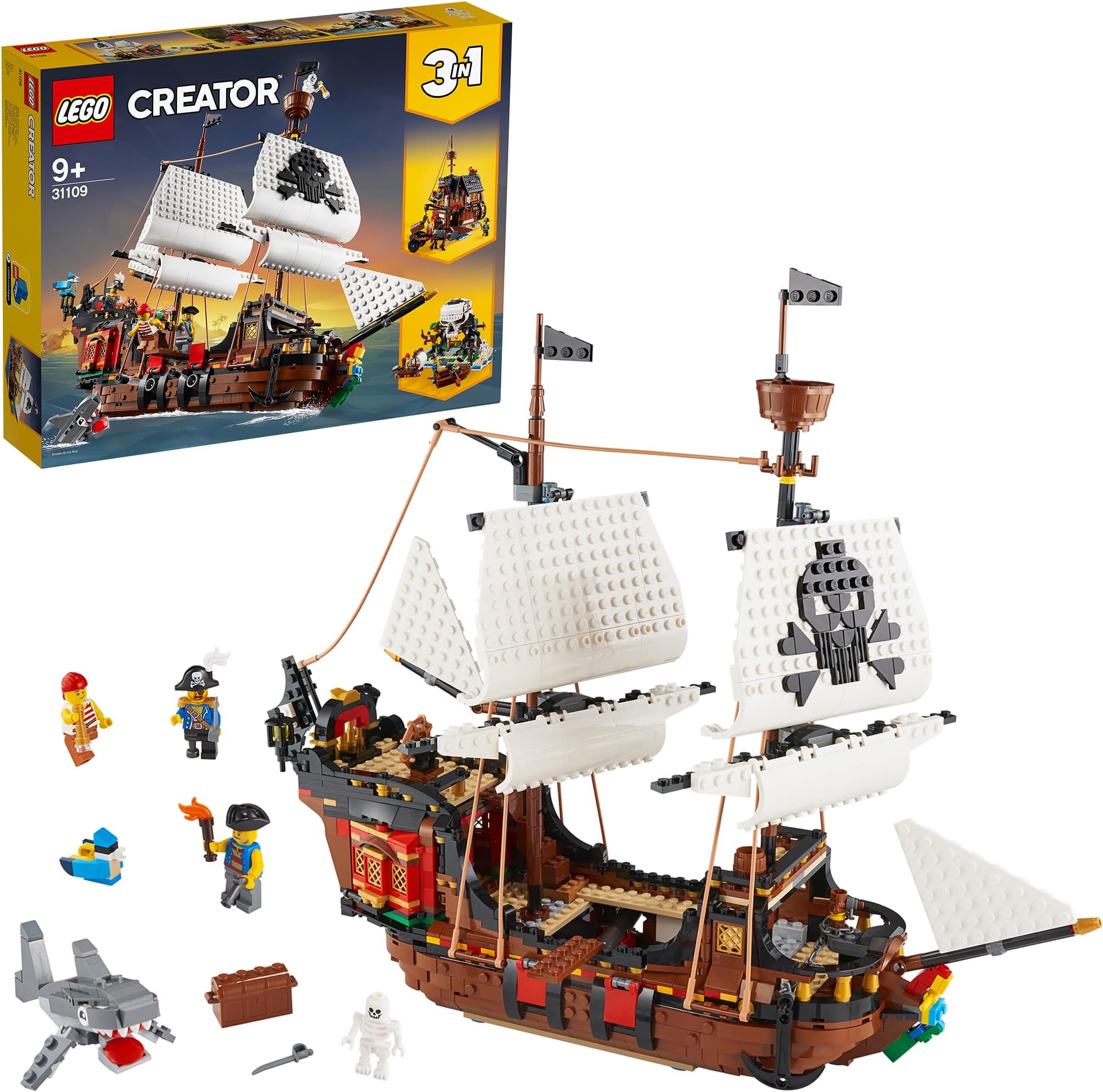 Creator 3in1 Pirate Ship 31109 Building Playset;Pirates and Model Ships