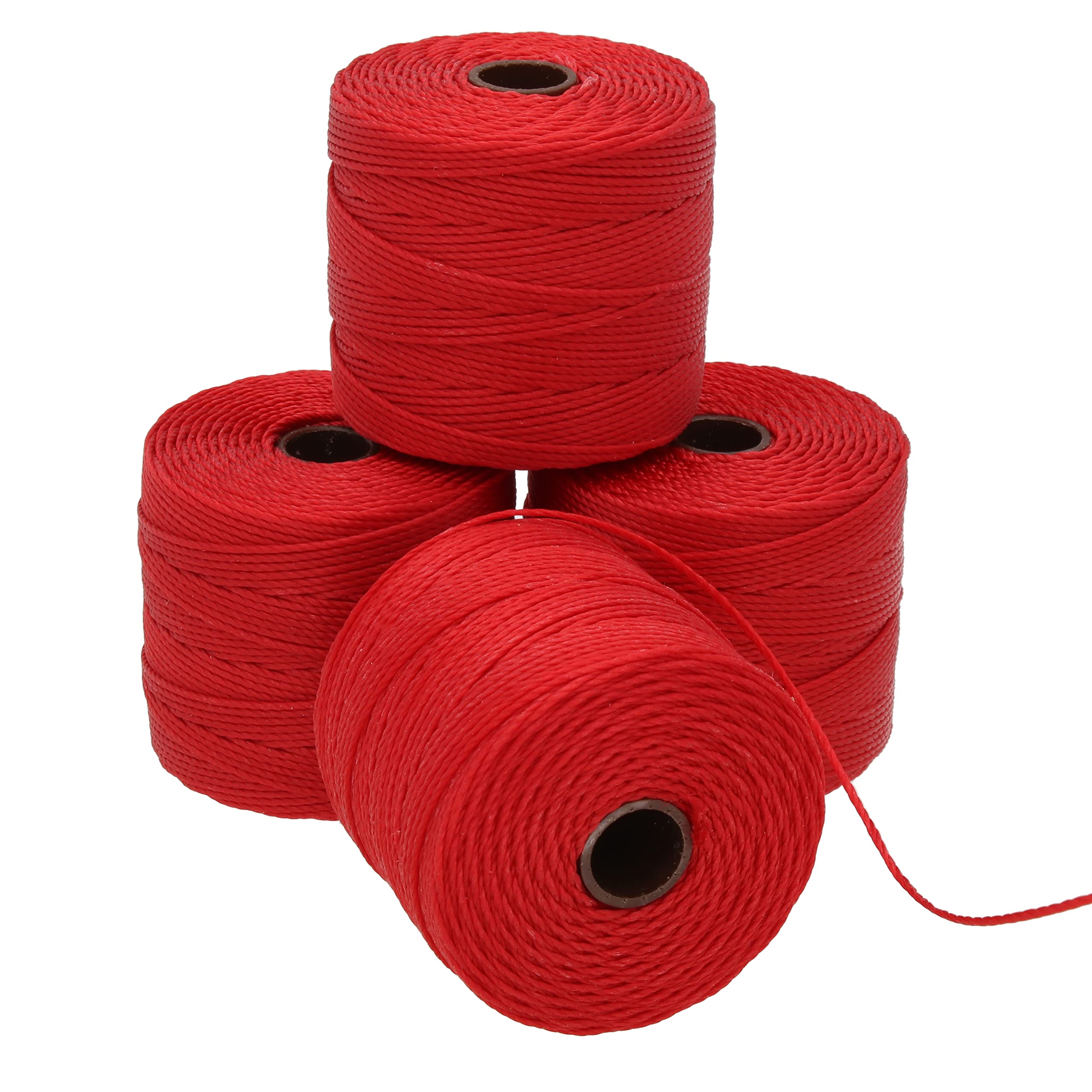 Cable de cuentas Superlon Tex210 rojo Shanghai de 70 metros para joyería