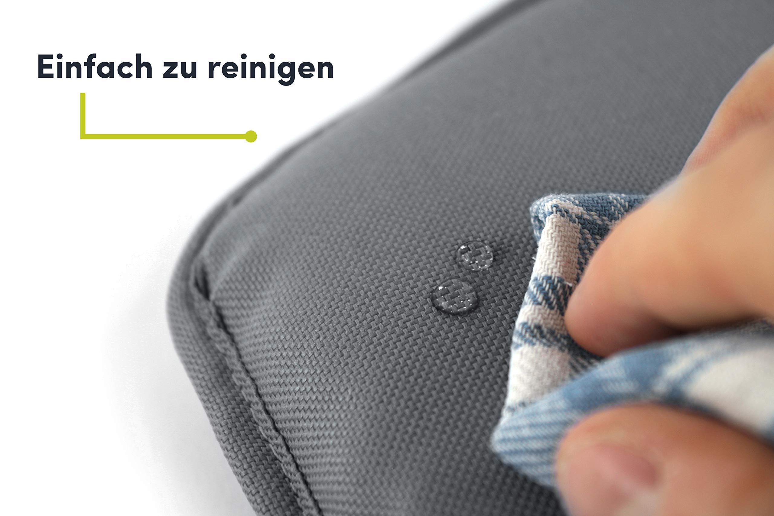 Hochstuhl Sitzkissen für Ikea Antilop - ergonomisches Memory-Schaum Kissen zur Rückenentlastung, Sitzpolster extra dick - Sitzverkleinerer Auflage ohne Verrutschen (Dunkelgrau)