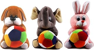 Babique Combo Dog Rabbit and Elephant Cute Teddy Soft Toy Kids Birthday (19 cm) Price In India