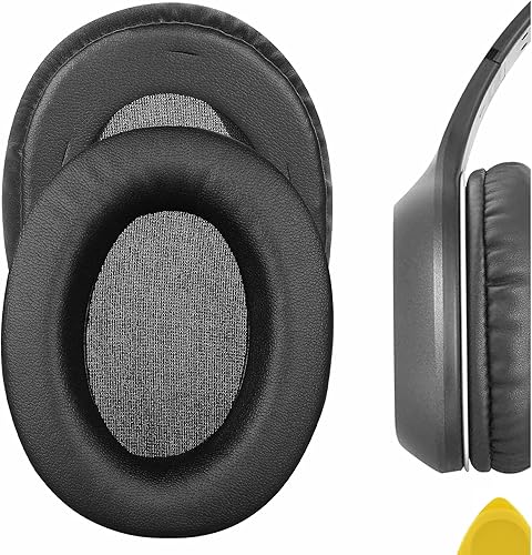 Geekria QuickFit - Almohadillas de repuesto para auriculares Edifier W800BT (CMIIT ID:2019DP1007), K815, W808BT, almohadillas para los oídos (negro)