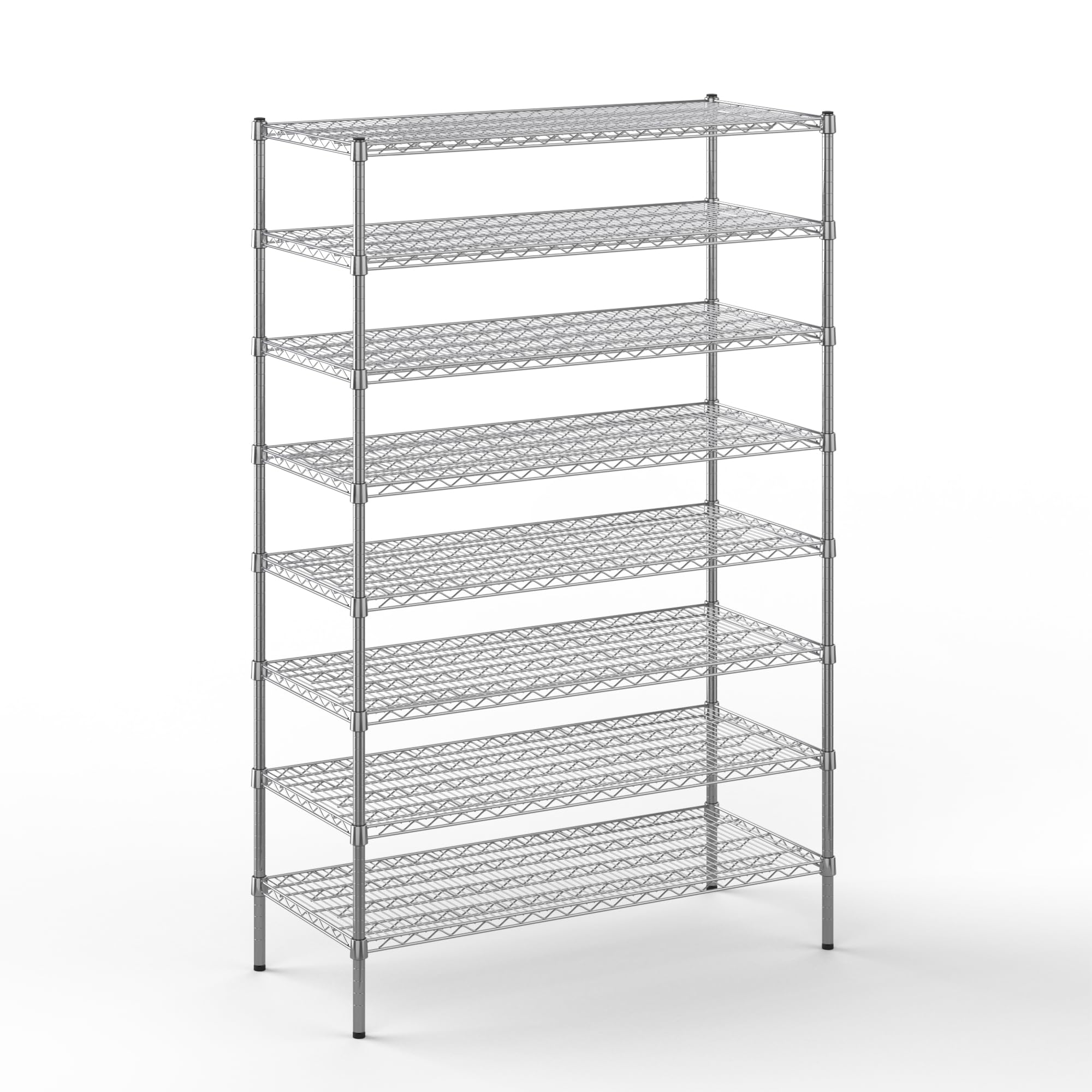 21" Deep x 48" Wide x 74" Height Wire Shelving Kit | 8-Tier | NSF Commercial Storage Rack Unit