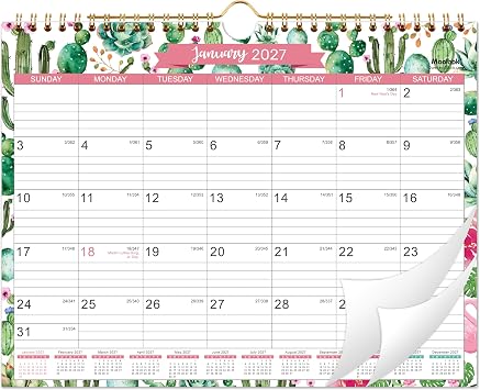 2027 Wall Calendar - 12 Months Wall Calendar 2027, 11" x 8.5"