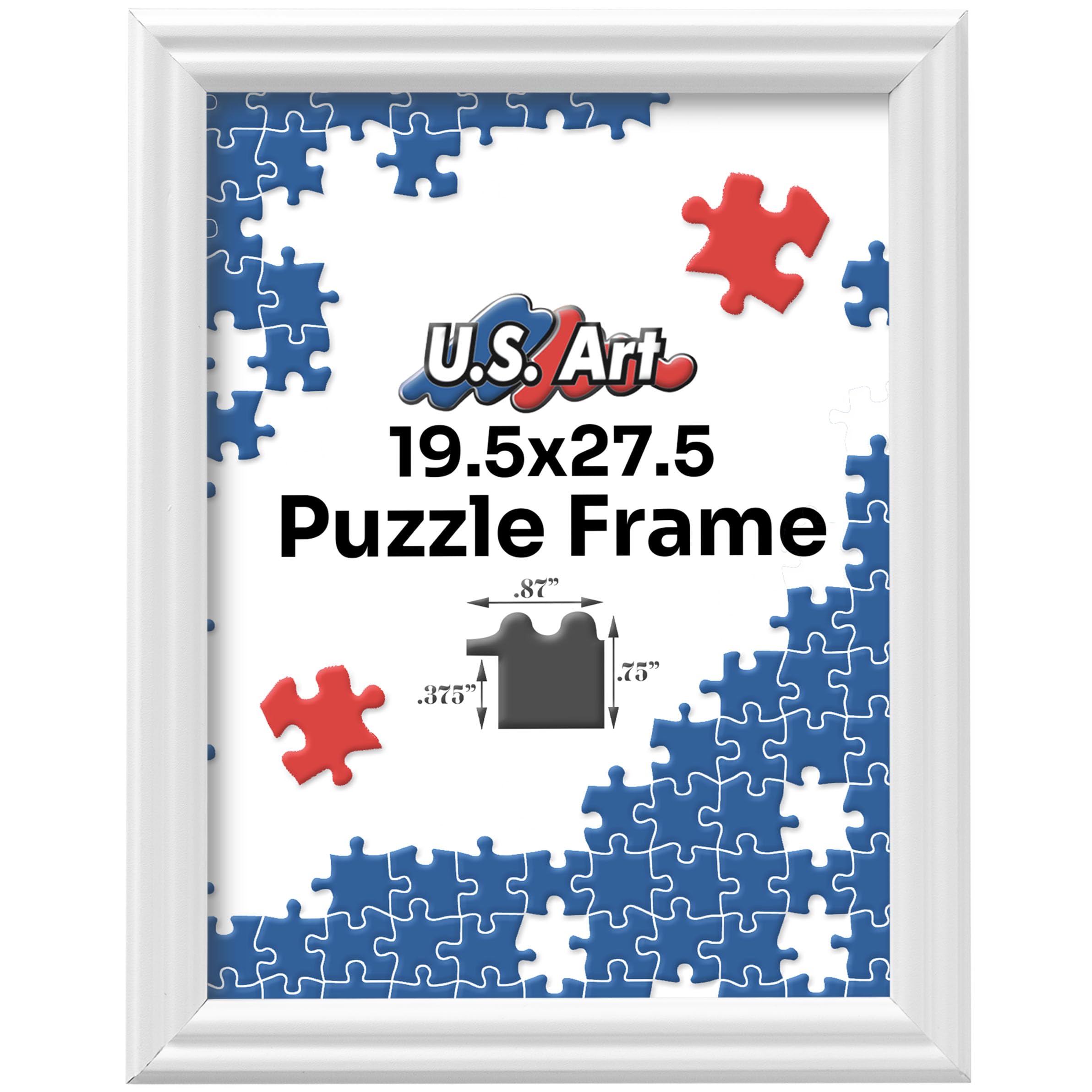 Amazon.com - US Art 19.5x27.5 White Puzzle Frame .75