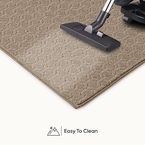 Miniatura 7 de Furnish my Place Alfombra abstracta contemporánea geométrica con textura de panal de abeja moderna de dos tonos alta y baja, alfombra que admite