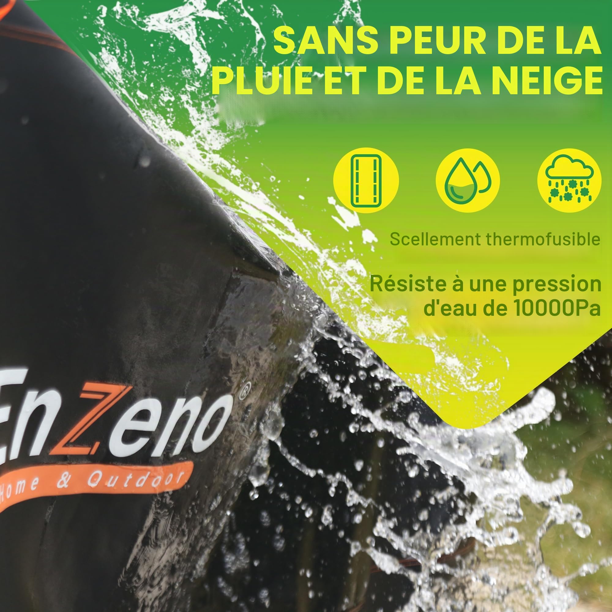 Enzeno Housse pour Canapé d Angle Exterieur，Tissu Oxford 420D Lourd bache de Protection pour canape de Jardin Impermeable，bache Salon de Jardin Angle，Couvre Salon Angle de Jardin （255 × 255 × 87 cm）
