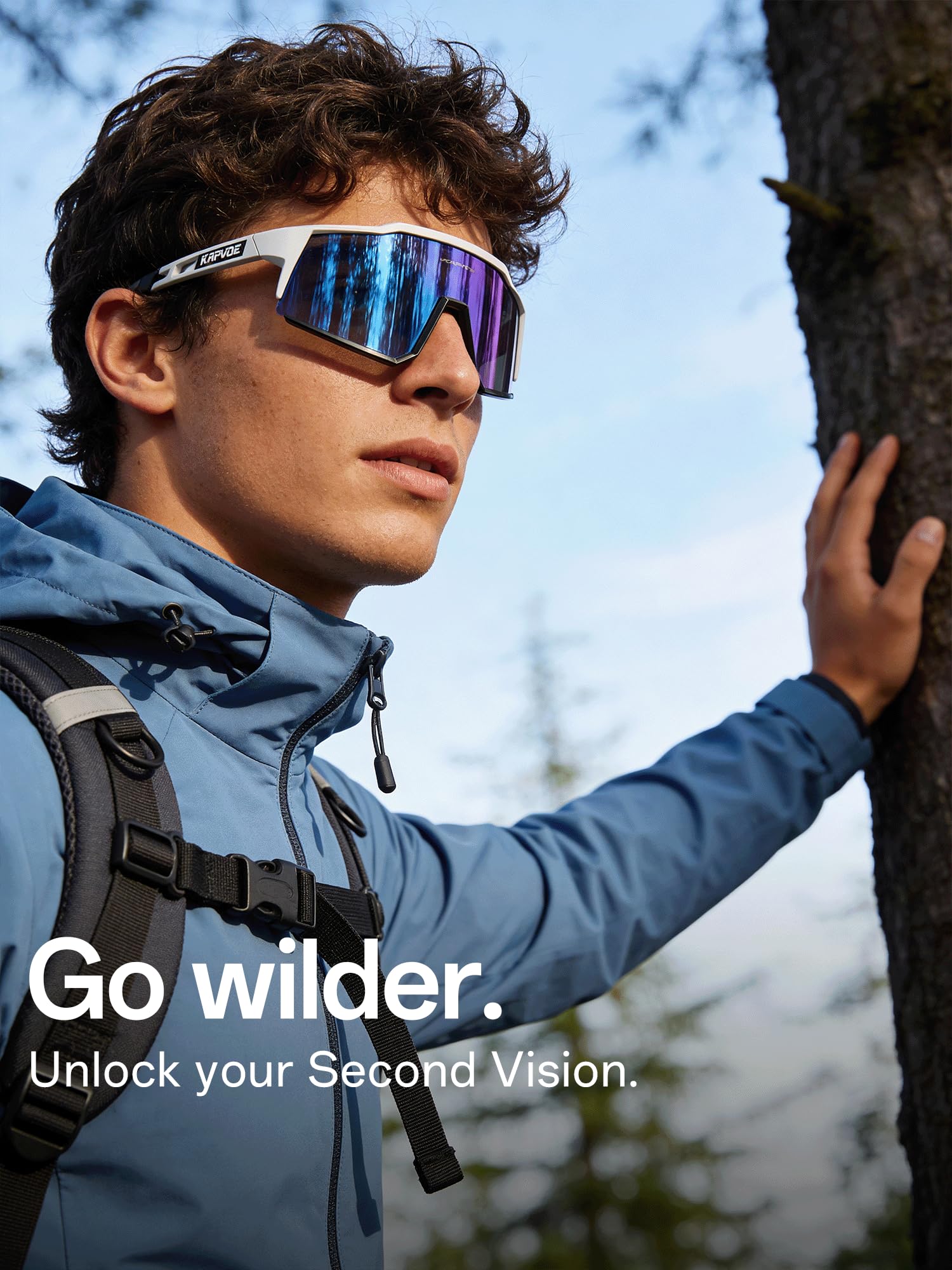 KAPVOE Gafas de Ciclismo Polarizadas K9022 TR90 4 Lentes Intercambiables Deportivas