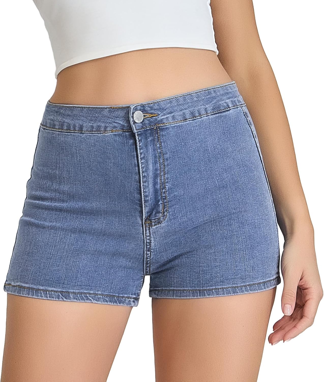  Jean Shorts Womens High Waisted Stretchy Sexy Butt-Lifting Hot Denim Shorts thumbnail