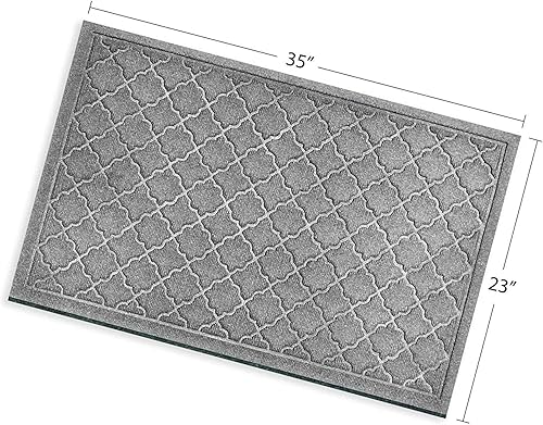 Miniatura 3 de Bungalow Flooring Tapete con monograma Waterhog para puerta, 2 x 3 pies, fabricado en Estados Unidos, personalizable, antideslizante,