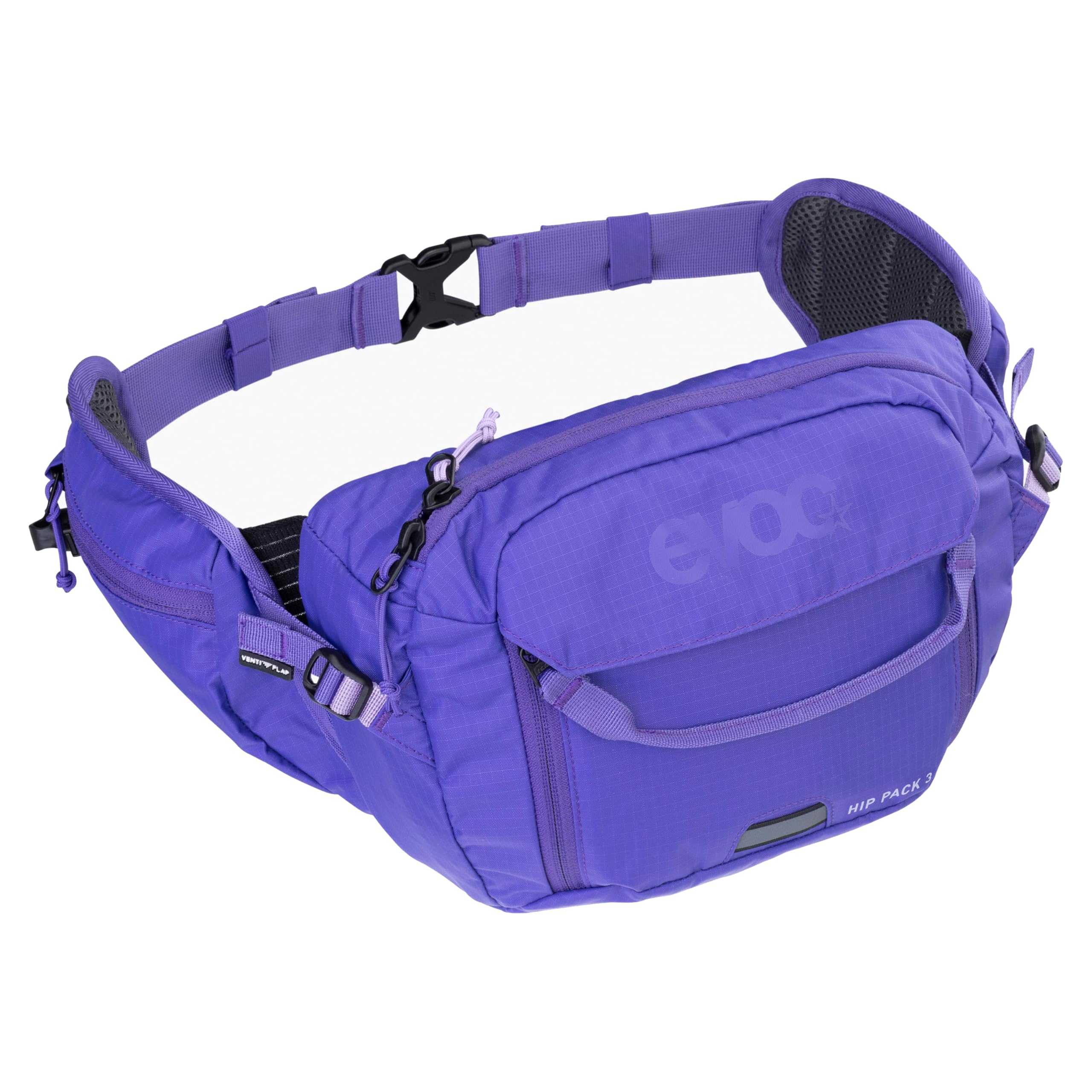 EVOC Hip Pack 3 + Hydration Bladder 1.5 Hip Bag with Hydration Bladder (Compact Fanny Pack with Water Bag, Optimum fit, Volume: 3 l), Violet โ image 1