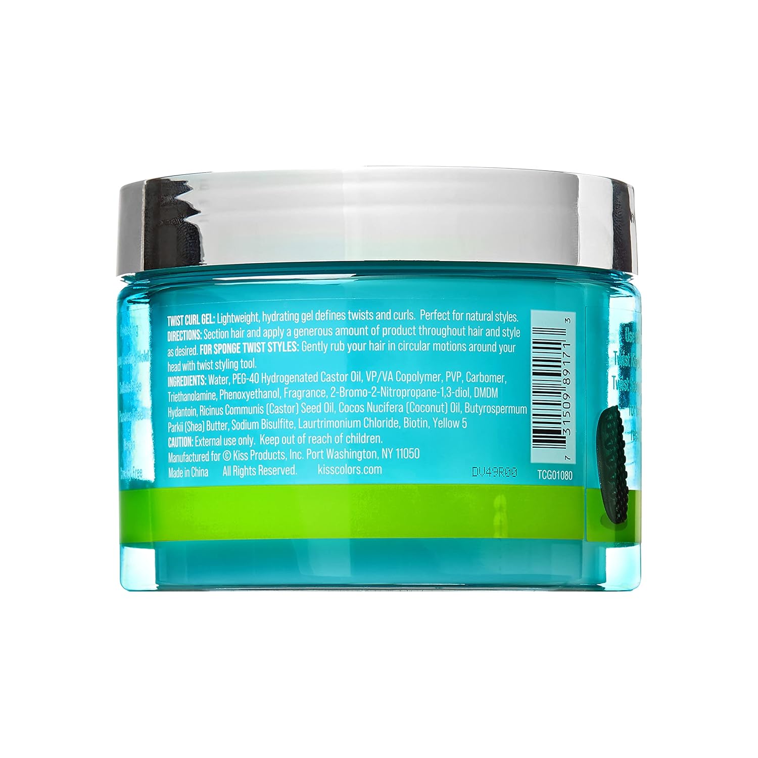 KISS COLORS & CARE Twist Curl Gel, 6 oz. - Flexible Hold, Perfect For Twists, Moisturizing & Promotes Hair Growth, No Buildup - Lightweight, Organic Jamaican Black Castor Oil image 9 of 9 B0BPYYPP8X