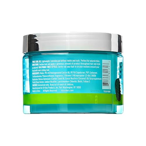 Miniatura 9 de KISS COLORS & CARE Twist Curl Gel, 6 oz. – Agarre flexible, perfecto para giros, hidratante y promueve el crecimiento del cabello, sin acumulación –