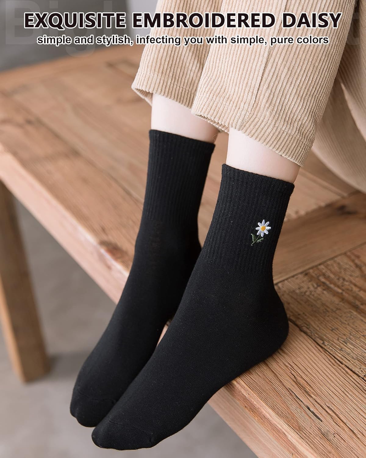 IIG Women's Fashion Cute Cotton Socks Novelty Funny Above Ankle Crew Socks Holiday Gifts for Women 4/5 Pairs - Image 4