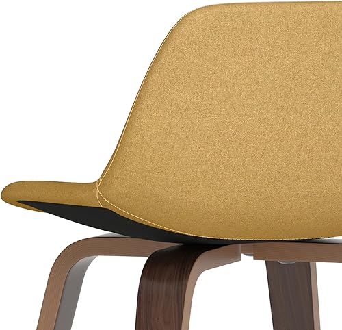 Miniatura 192 de SIMPLIHOME Randolph - Taburete moderno de mediados de siglo de madera curvada de 28 pulgadas (juego de 2) en piel sintética vegana gris piedra para