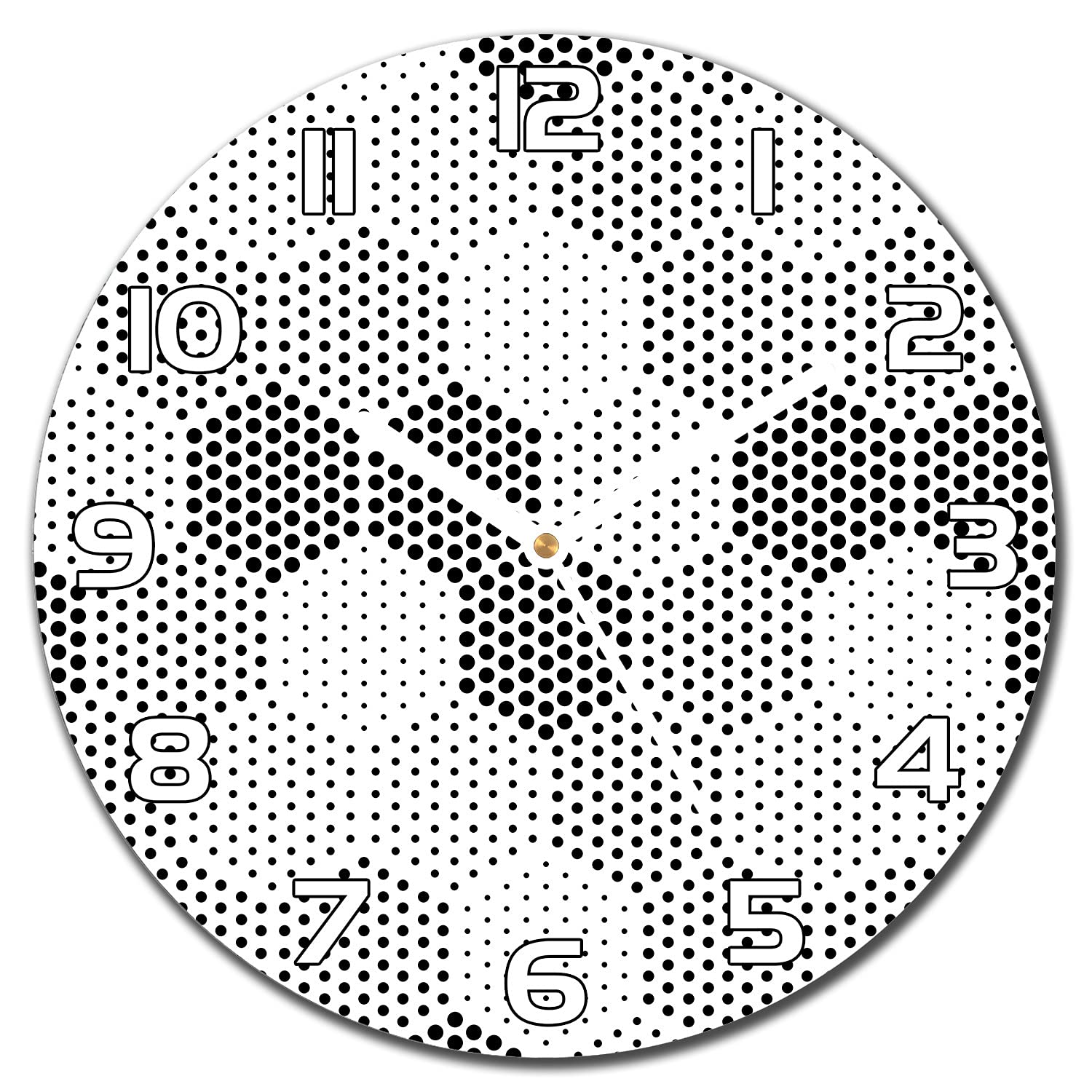 Horloge en verre 30 cm silencieuse et design illusion hexagone pour une deco moderne