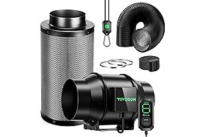Active Air Filtration Kit with VIVOSUN 6 Inch Inline Fan & Carbon Filter