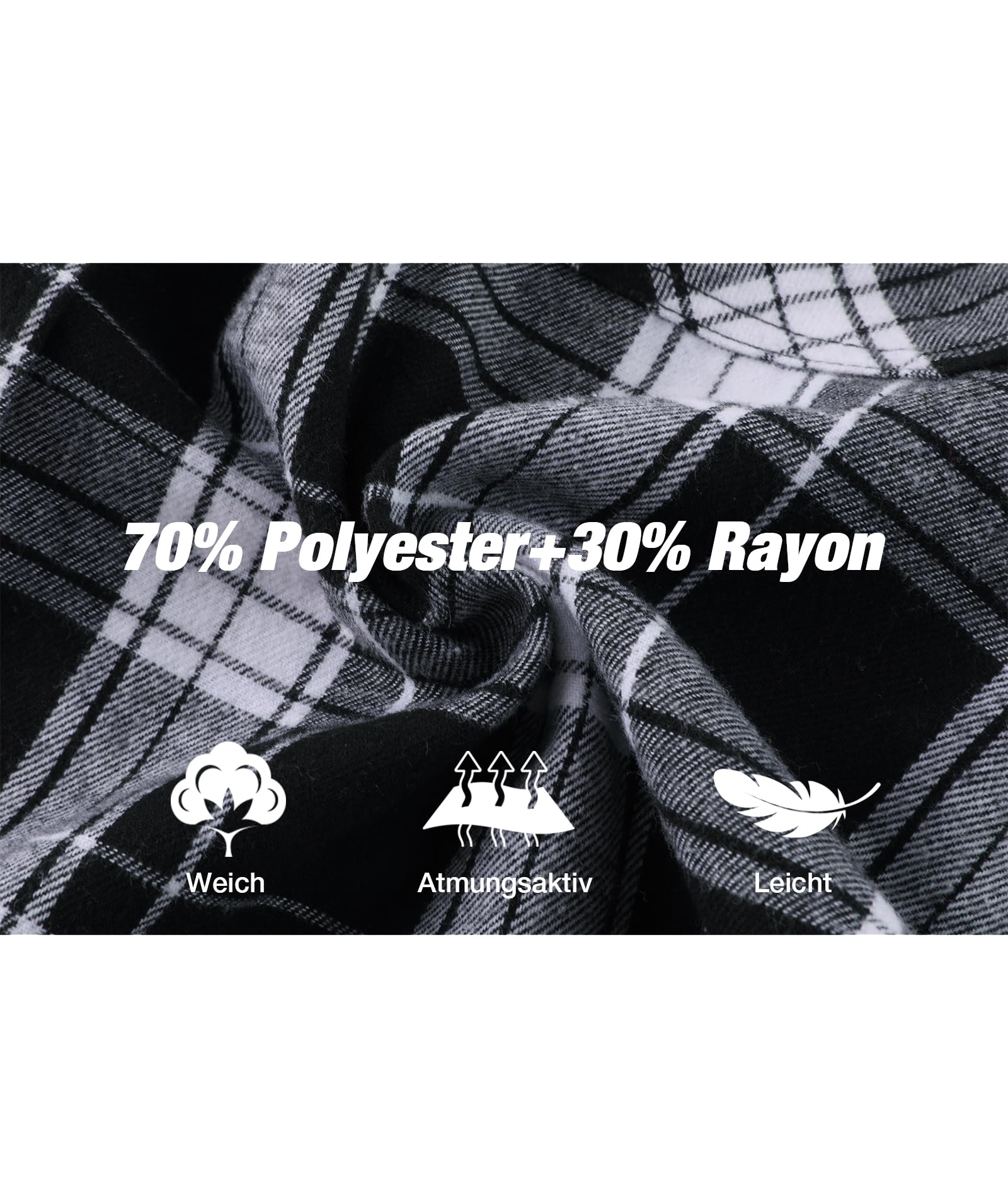 SwissWell Camicia Uomo Flanella Felpe Uomo Camicia a Quadri Manica Lunga Casual Camicia con Cappuccio M-3XL