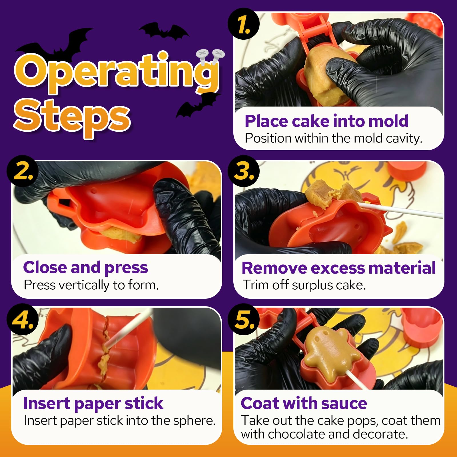 Halloween Cake Pop Mold Kit - Spooktacular Treats! -7