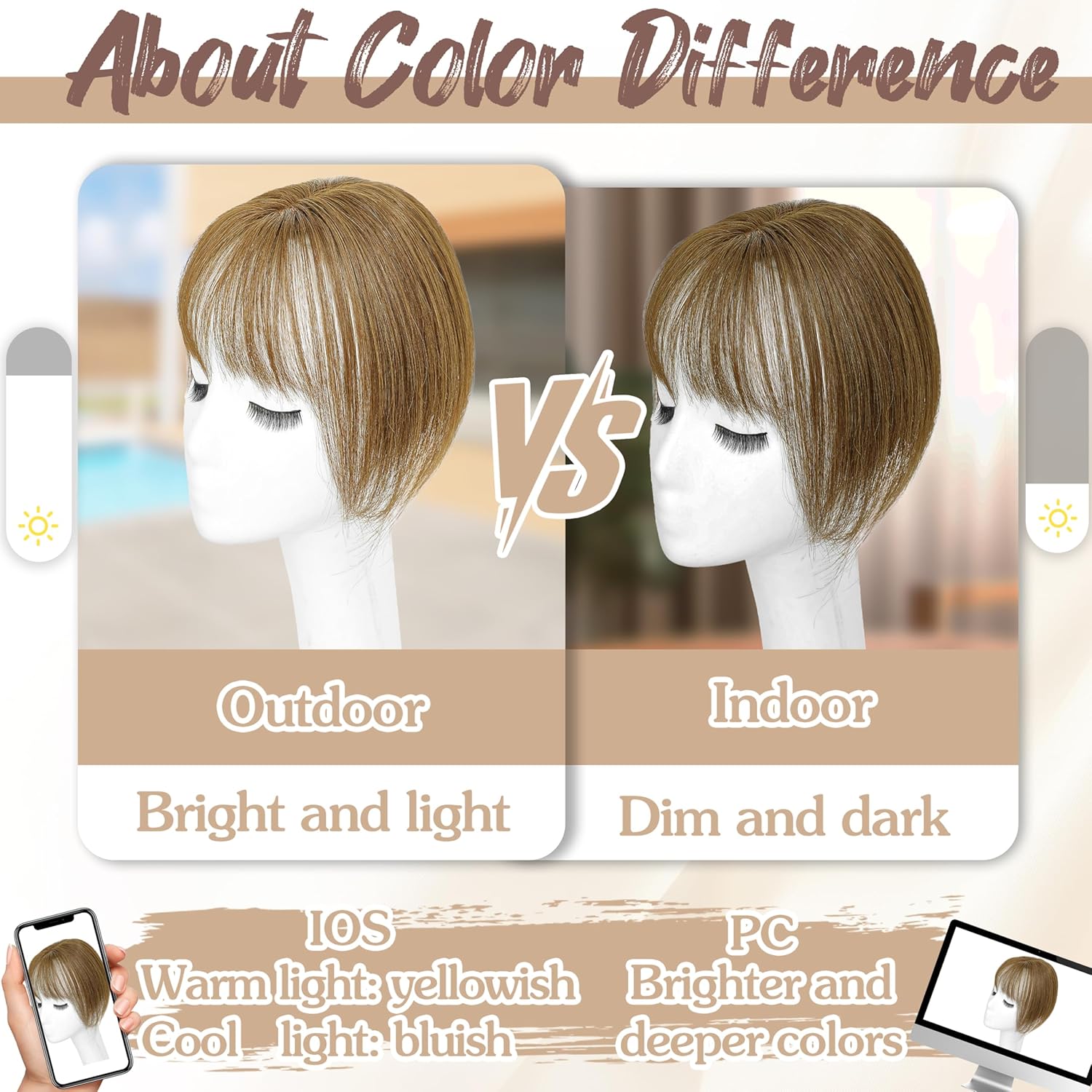 Hair Toppers for Women Real Human Hair - 360° Coverage Browns Clip In Topper with Bangs for Thinning Hair Upgraded 5×9 cm Silk Base Ideal for Everyday Use