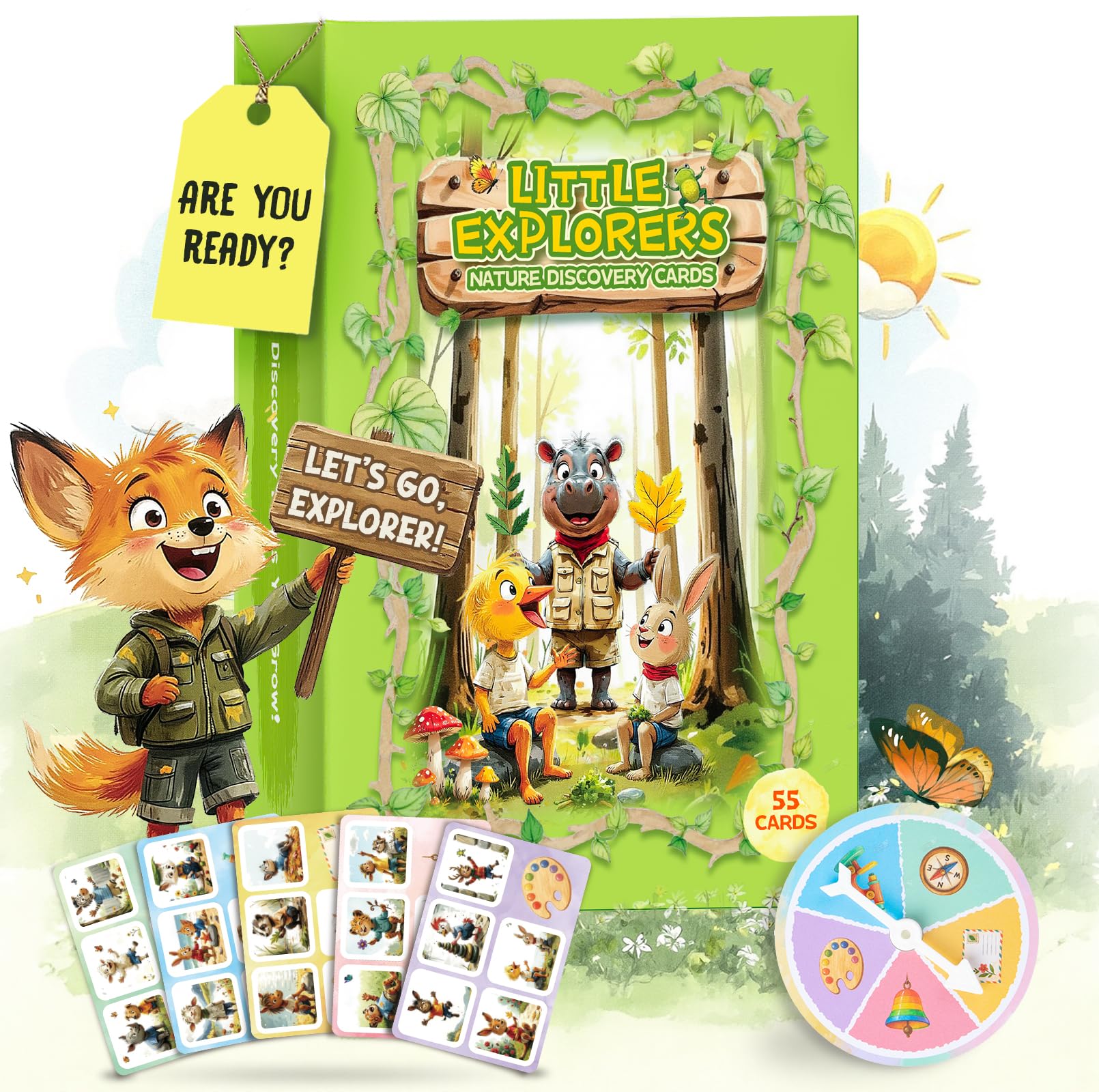 Kids Nature Scavenger Hunt Cards - Waterproof, Wipe-Clean Outdoor Game, Colour, 8 cm x 2 cm x 2 cm
