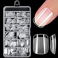 Vista 10 de 240 puntas de uñas de gel extra cortas, uñas postizas de almendra, uñas postizas transparentes, uñas cortas XS de almendra, puntas de uñas