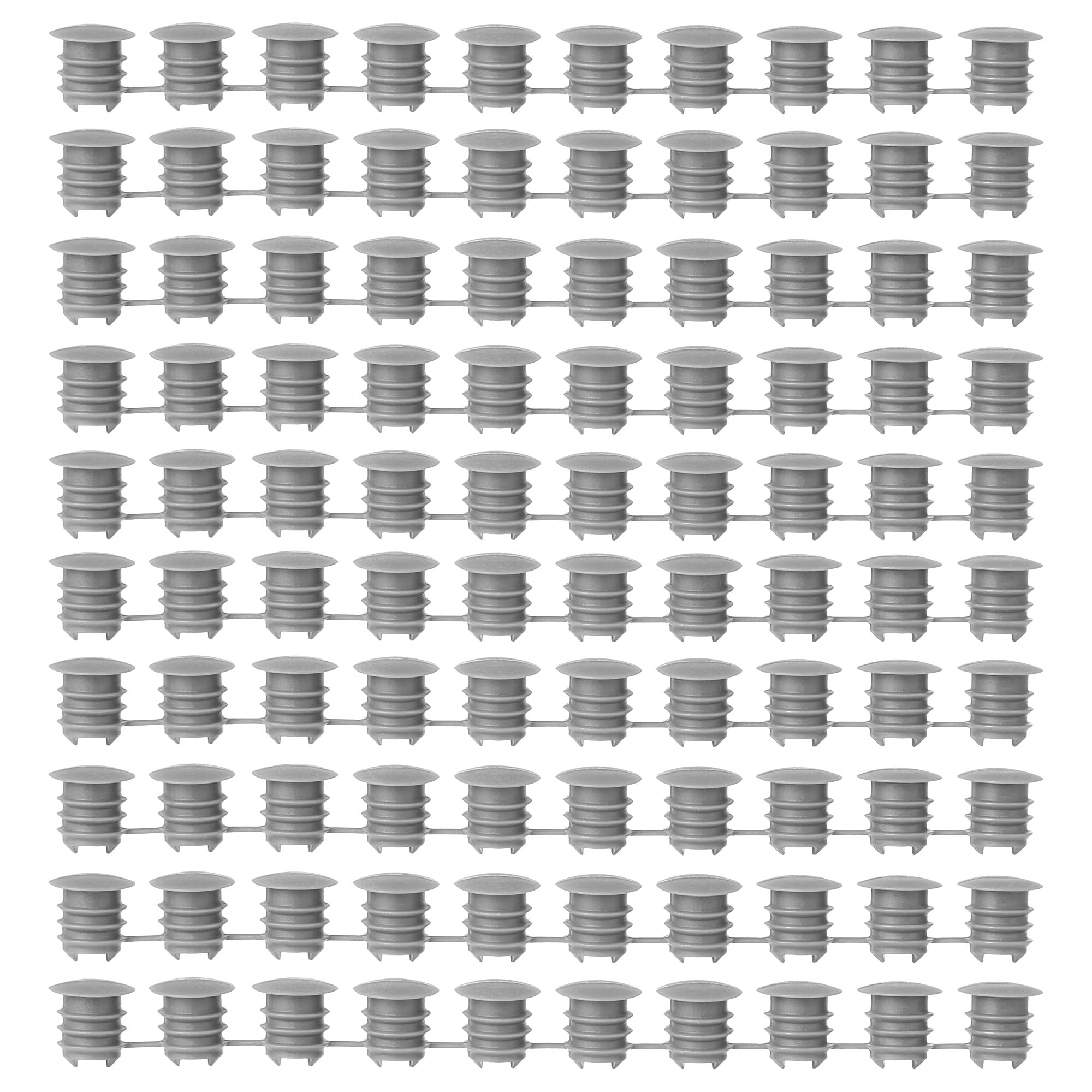 Capuchons gris foncé KOMPLEMENT lot de 100 cache-trou meuble et dressing
