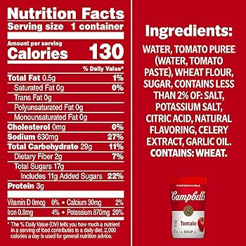 Amazon.com : Campbell's Sipping Soup, Classic Tomato Soup, 11.1 Oz