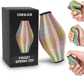 CHESLICR Metal Fidget Spring Toys Adults, 15LB Stainless Steel Stress Ball Figette Toys Cool Gadget Office Desk ADHD Toys ...