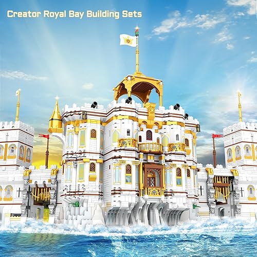 Miniatura 2 de JMBricklayer Royal Bay - Juego de construcción de castillo medieval 41109, juego de construcción MOC de construcción, modelo de exhibición