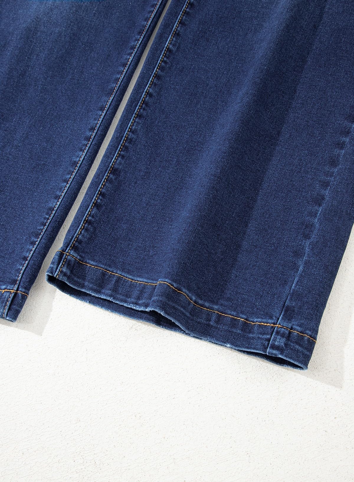 Sidefeel Women's Wide Leg Jeans High Waisted Stretchy Jeans Straight Leg Loose Fit Zimbaplatinum Ankle Denim Pants