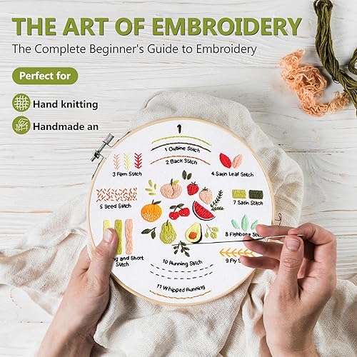 Miniatura 64 de Santune - Kit de bordado para adultos principiantes, kits de punto de cruz, patrones de mariposa e instrucciones (idioma español no garantizado)