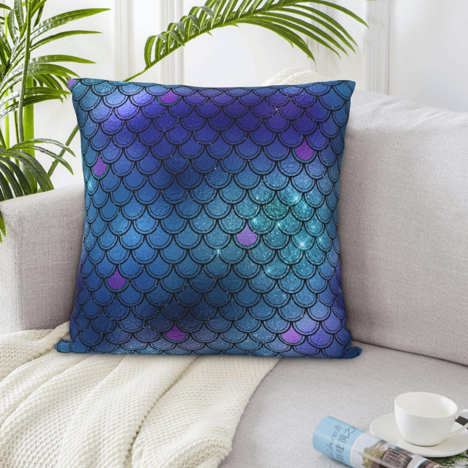 VducK Federa per cuscino, 61 x 61 cm, super morbida, decorativa, quadrata, per divano, camera da letto, auto, soggiorno