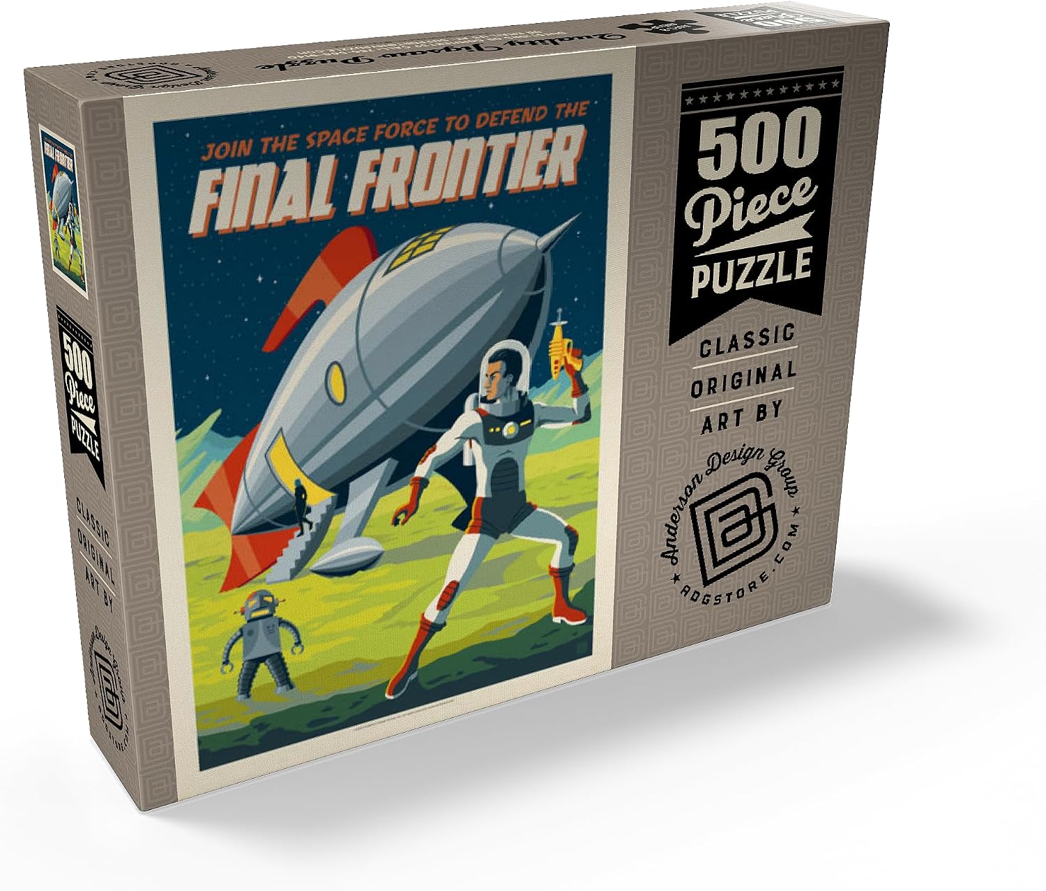 MyPuzzle Final Frontier (Join The Space Force), Vintage Poster - Premium 500 Piece Jigsaw Puzzle for Adults