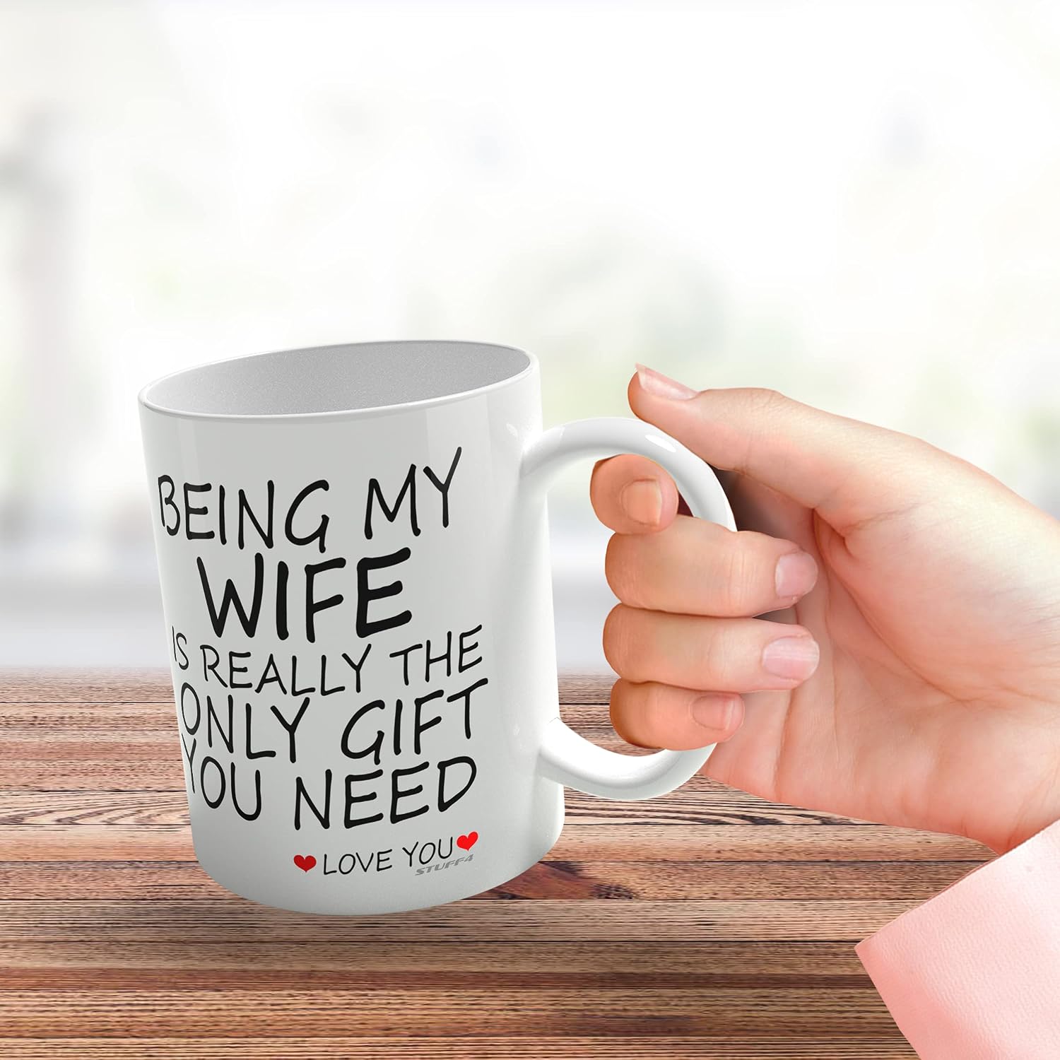 Stuff4 Valentines Mugs, Being My Wife Mug, Funny Valentine's Day Wife Gifts from Husband - Image 4