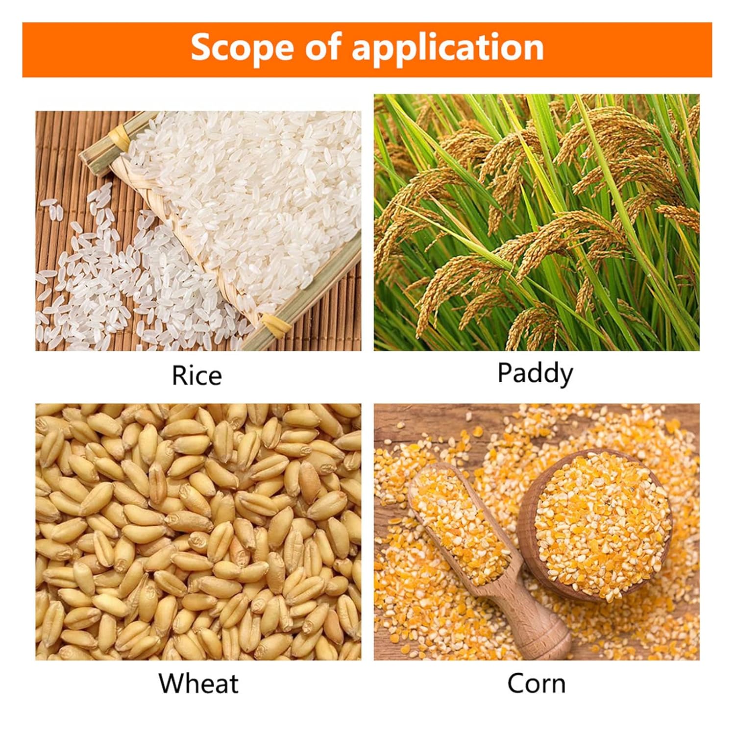 Portable Meter and Digital Water Content Analyzer with Double Steel Probe - LCD Backlit Display Humidity Tester for Wheat Maize Rice Peanuts Soybeans and Barley