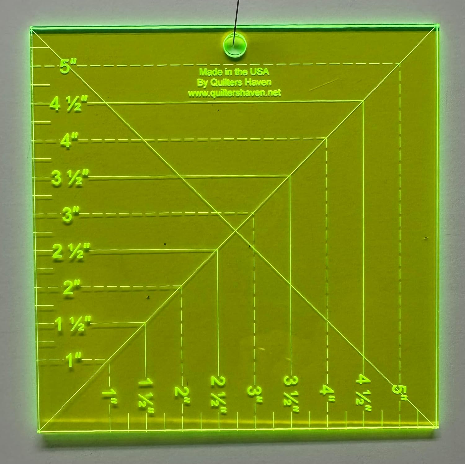 Square Up by Quilting with Charlie, Florescent Yellow (11 1/2" x 11 1/2")