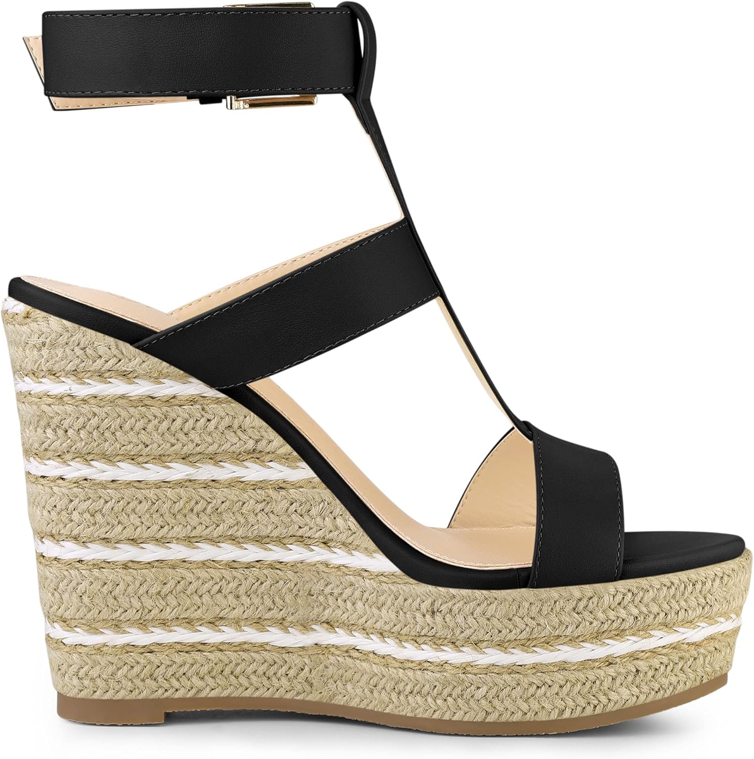 Allegra K Women's Espadrille Strappy Platform Wedges Sandals - Image 6