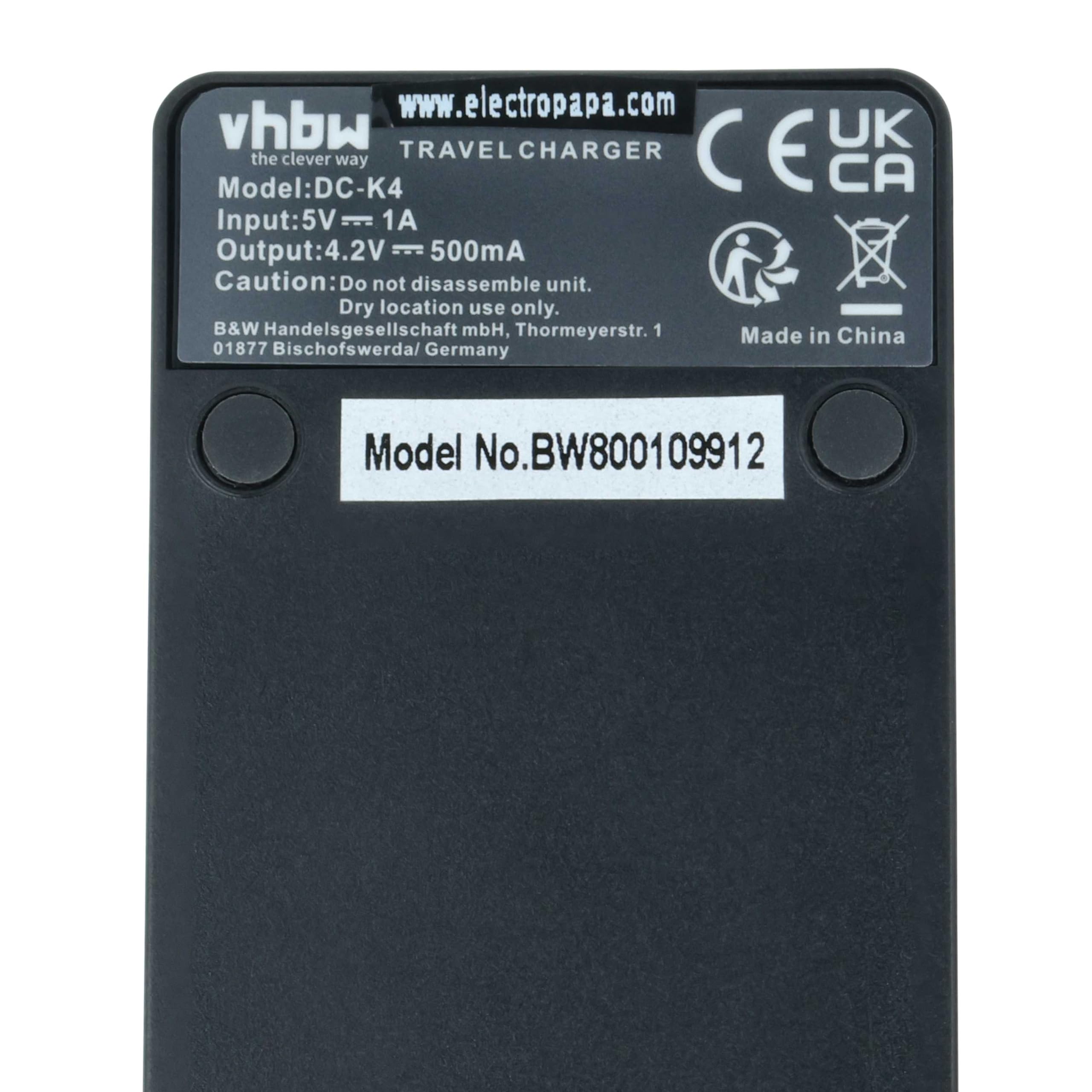 vhbw Ładowarka USB kompatybilna z Nokia BL-5C, BL-5CA, BL-5CB aparat cyfrowy, kamera, akumulator Action Cam - ładowarka
