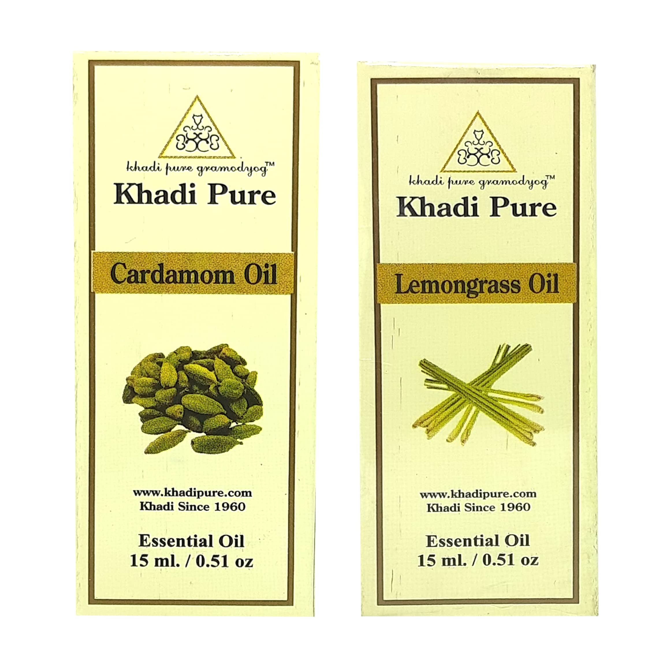 Khadi Pure Cardamom & Lemon Grass Essential Oil, 15 Ml (Pack Of 2)-image-29