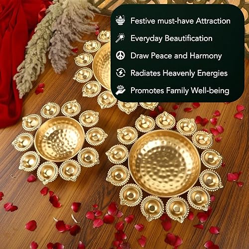 Miniatura 6 de KIH Urli - Velas flotantes con forma de flor y té para decoración del hogar, artículos de inauguración de la casa (14 pulgadas)