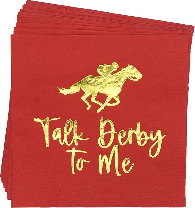 Talk Derby to me Napkins, Kentucky Derby Party Decorations, Kentucky Derby Birthday
