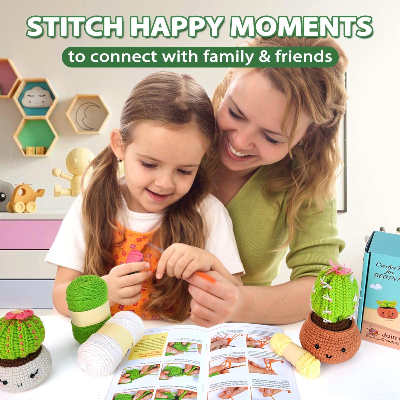 Kit de ganchillo para principiantes, kit de inicio de ganchillo con tutoriales en video paso a paso, kit de ganchillo para principiantes para adultos, niños, mujeres y hombres, kit completo incluido