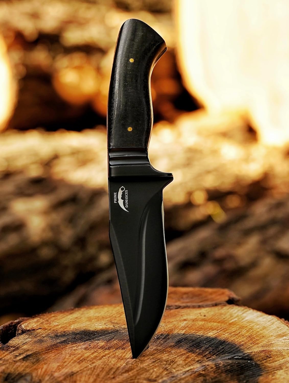 Handmade Skinning Hunting Knife With Leather Sheath- Full Tang Cool Knives For Outdoor Camping- Best Outdoorsman Gift