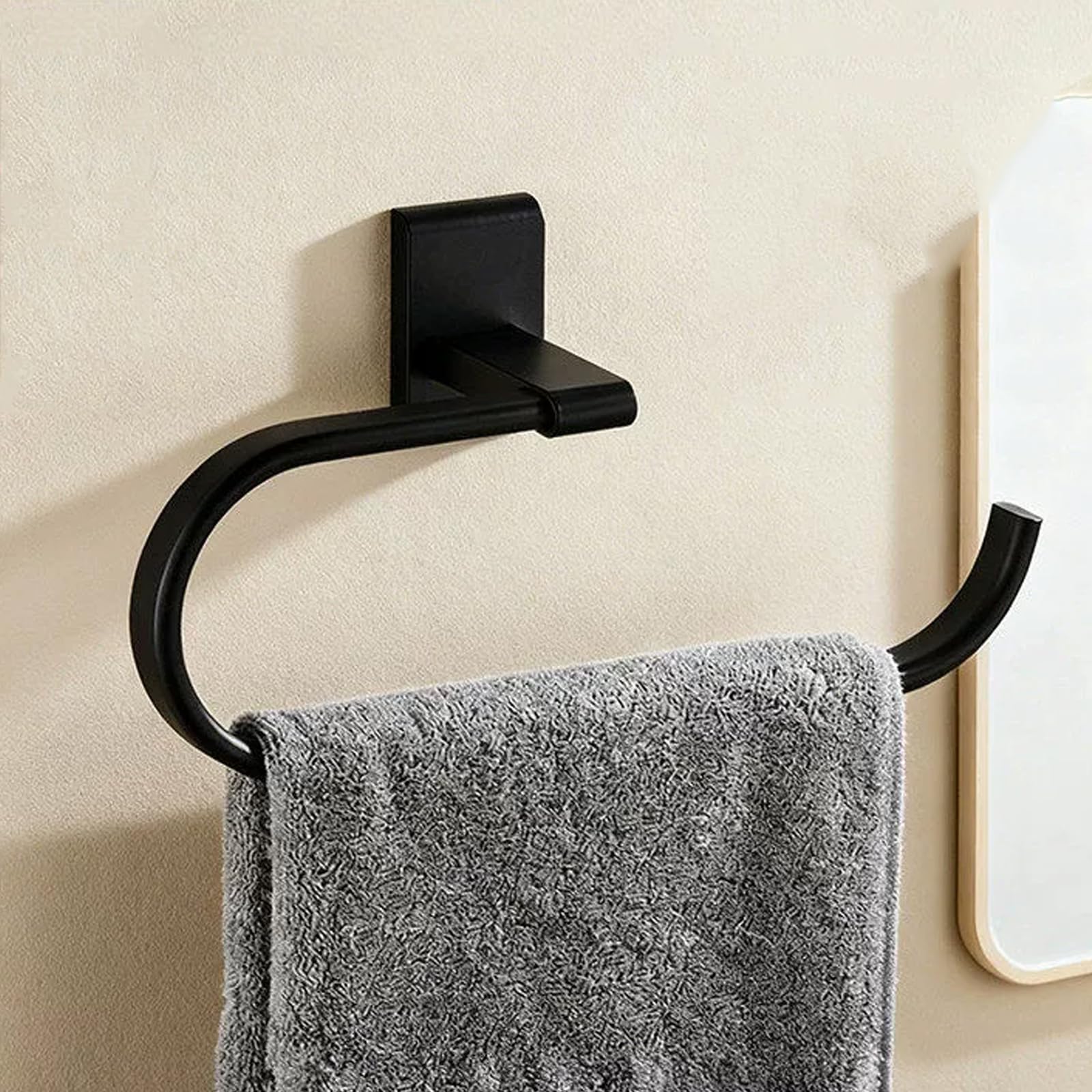 Gancho de pared para toallero, aluminio, diseño impermeable para uso en interiores y baños