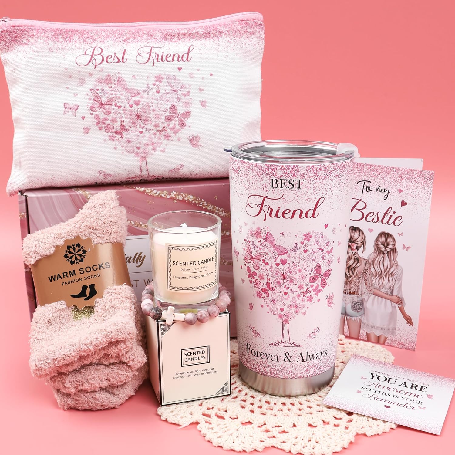 Bestie Gifts for Women Friends - Friendship Gifts for Women, Christmas Birthday Graduation Mothers Day Gift Ideas for Best Friend, Unique Soul Sister Bff Gift, Meaningful Present for Bestie - Image 3