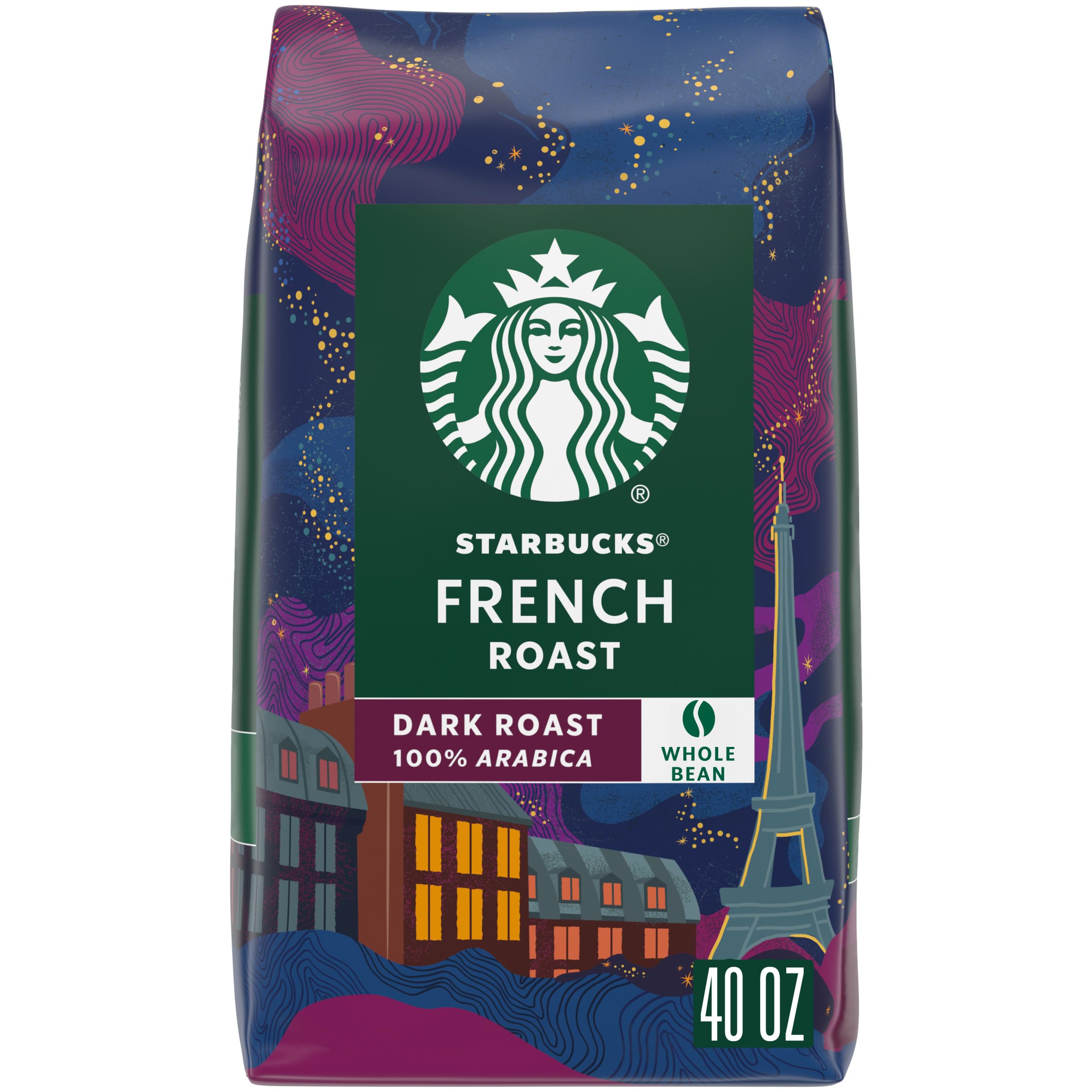 Starbucks French Roast Whole Bean Coffee, 40 Ounce