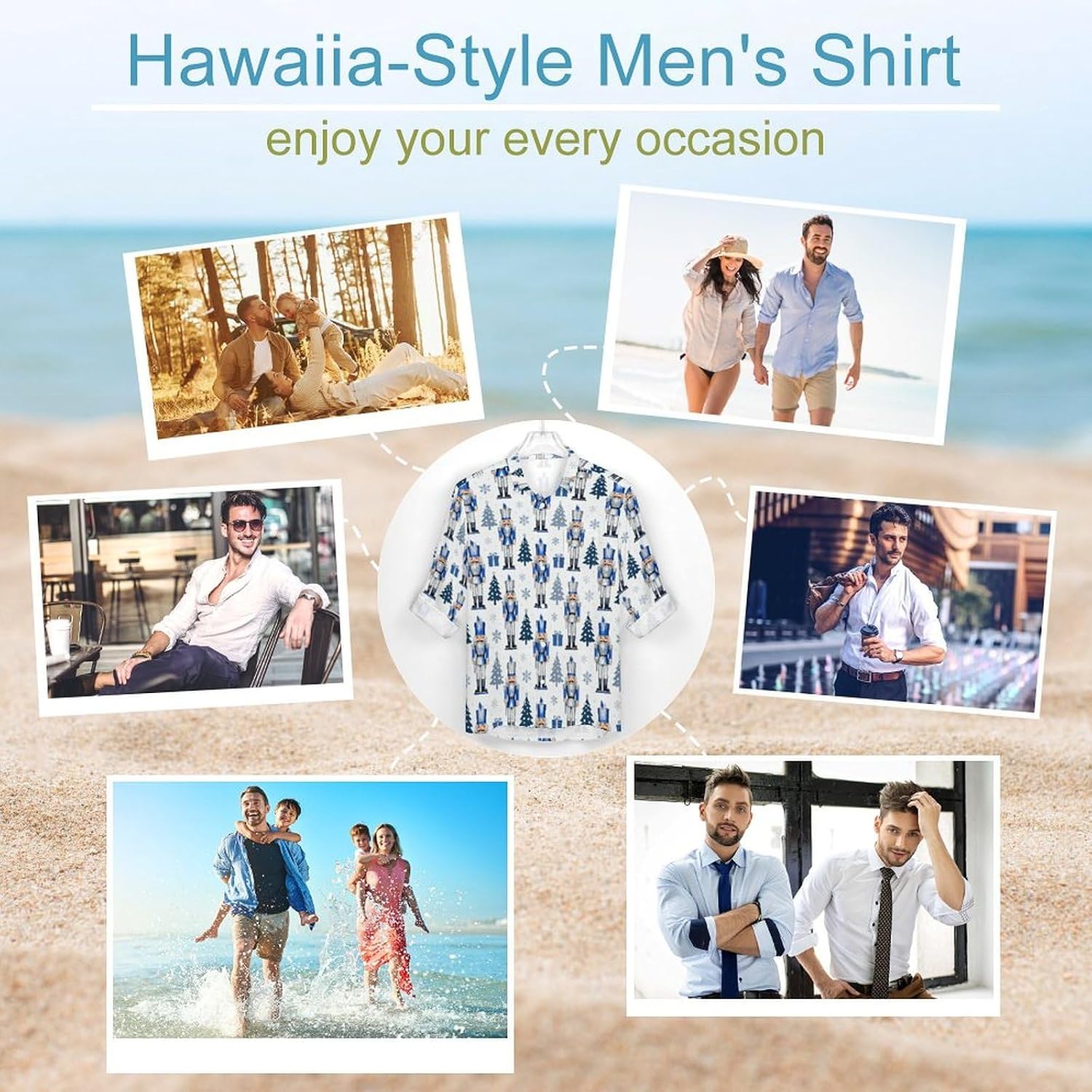 Men Long Sleeve Shirt Casual Button Down Dress Shirts Pocket