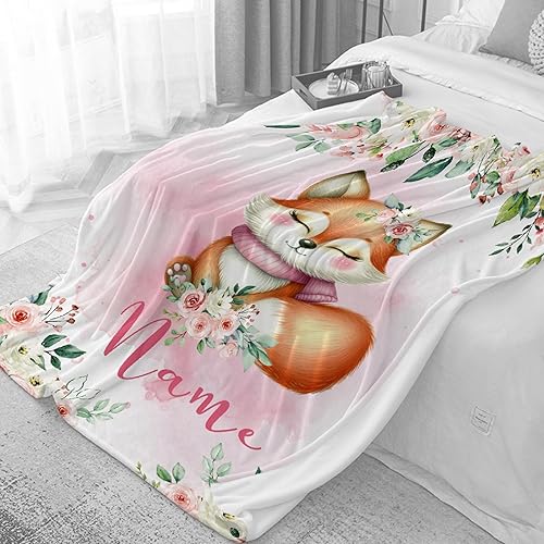 Miniatura 144 de Butterfly Custom Baby Blanket with Name Personalized Baby Blanket for Girl Boy Birthday Chirstmas Gift Customized Baby Receiving Blanket for Newborn