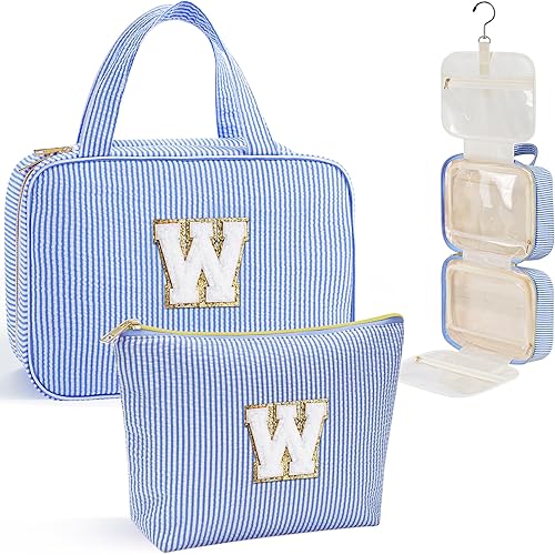 Miniatura 44 de YOOLIFE Neceser colgante para mujer, bolsa de aseo de viaje, bolsa de maquillaje con inicial, regalos de cumpleaños personalizados para mujeres y