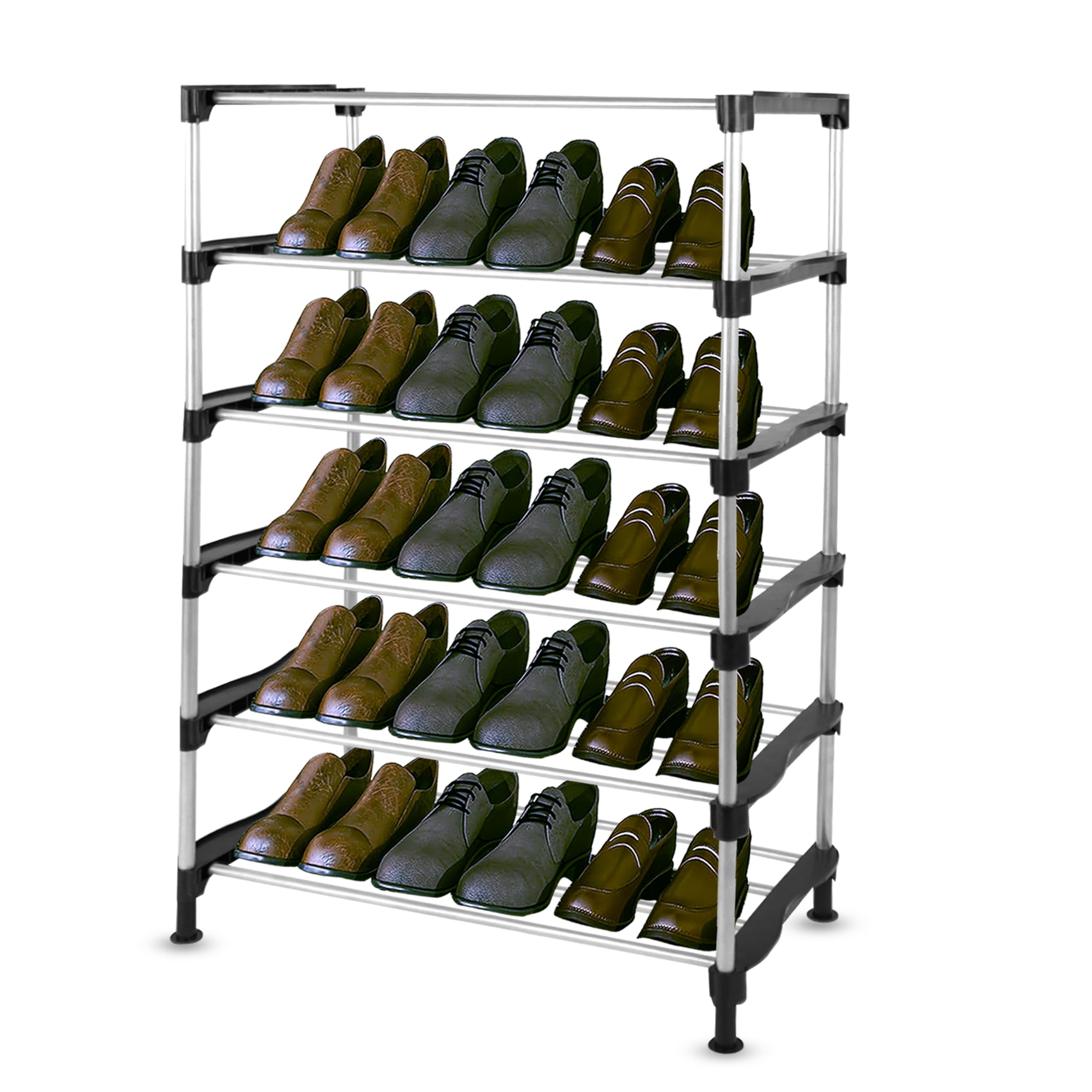 LEOPAX 6-Tier Shoe Rack, Adjustable Shoe Shelf Storage Organizer Heavy ...